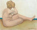 Seated Bathing Woman on the Sand - Félix Vallotton — artwork view