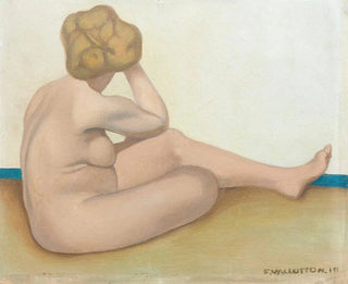 Seated Bathing Woman on the Sand - Félix Vallotton — artwork view