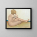 Seated Bathing Woman on the Sand - Félix Vallotton — framed artwork on a wall