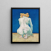 a Blonde Woman Crouching from Behind - Félix Vallotton — framed artwork on a wall