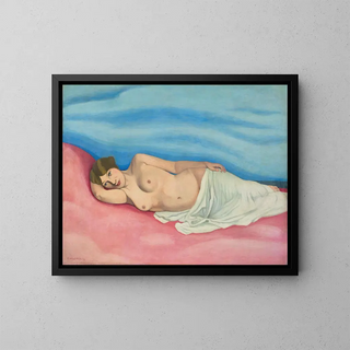 Woman lying down - Félix Vallotton — framed artwork on a wall
