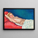 Femme Nue Couchée sur un Canapé Rouge - Félix Vallotton — framed artwork on a wall