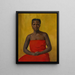 Portrait of a woman draped in red - Félix Vallotton — framed artwork on a wall
