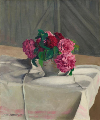 Roses in a Sugar Bowl White - Félix Vallotton — artwork view
