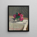 Roses in a Sugar Bowl White - Félix Vallotton — framed artwork on a wall