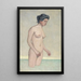 Swimming woman standing in profile - Félix Vallotton — framed artwork on a wall