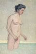 Swimming woman standing in profile - Félix Vallotton — artwork view