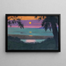 Sunset at Grace, orange and purple sky - Félix Vallotton — framed artwork on a wall
