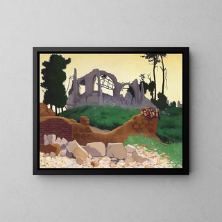 L'église de Souain - Félix Vallotton — framed artwork on a wall