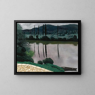 La Dordogne at Vitrac - Félix Vallotton — framed artwork on a wall
