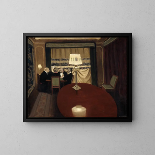 The Poker Game - Félix Vallotton — framed artwork on a wall