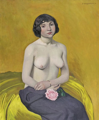 Woman with Rose - Félix Vallotton — artwork view