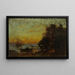 Boat and sailboats at sunset On the back Marine - Félix Ziem — framed artwork on a wall