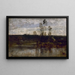 Riverbank Painting - Félix Ziem — framed artwork on a wall