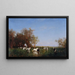 Horses sauvages en Camargue - Félix Ziem — framed artwork on a wall