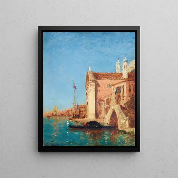 Church of the Gesuati in Venice - Félix Ziem — framed artwork on a wall