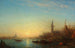 Sunset on the Esclavons quay - Félix Ziem — artwork view