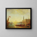 Embarkation at the Quay of the Slaves during a Flood - Félix Ziem — framed artwork on a wall