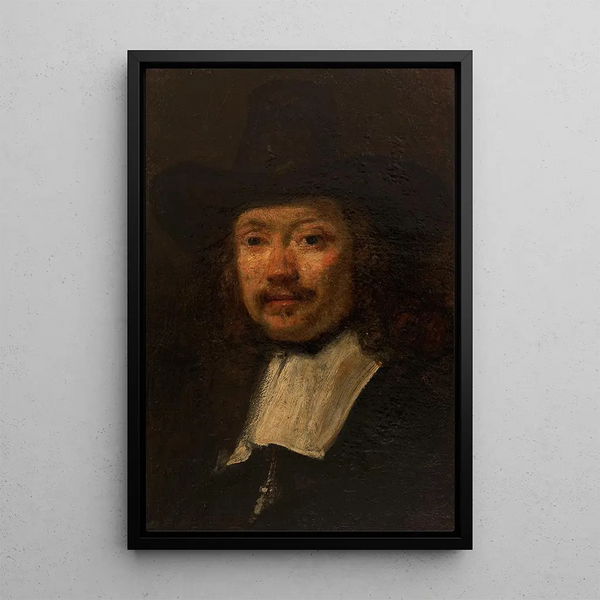 Study of a Man The Syndics copy after Rembrandt - Félix Ziem — framed artwork on a wall