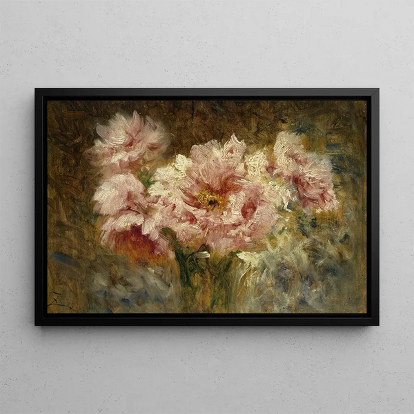 Flower Painting - Félix Ziem — framed artwork on a wall