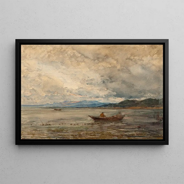 Fos Environs de Martigues - Félix Ziem — framed artwork on a wall