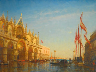 Floods on Saint Mark's Square, Venice - Félix Ziem — artwork view