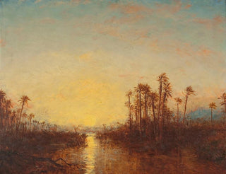 Khartoum painting, sunset - Félix Ziem — artwork view