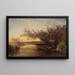 La Camargue Coucher de soleil - Félix Ziem — framed artwork on a wall