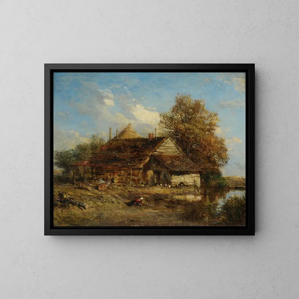 La Chaumière - Félix Ziem — framed artwork on a wall