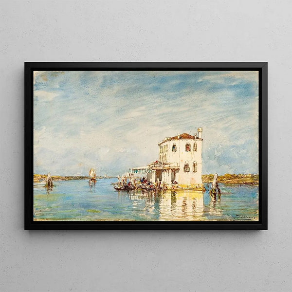 La Douane Venise - Félix Ziem — framed artwork on a wall