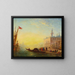 La gondole au quai des Esclavons - Félix Ziem — framed artwork on a wall
