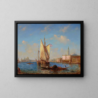 La lagune de Venise - Félix Ziem — framed artwork on a wall