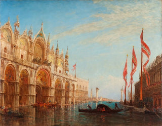 La Place Saint-Marc, flood of 1863 - Félix Ziem — artwork view