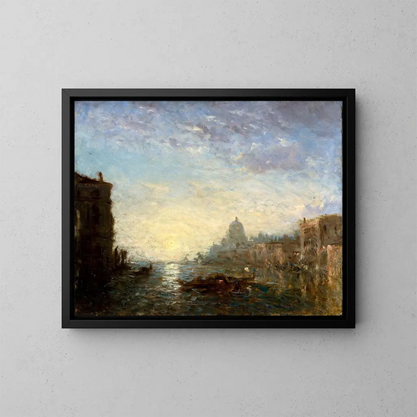 La Salute, morning effect - Félix Ziem — framed artwork on a wall