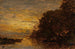 La Seine à Billancourt, sunset - Félix Ziem — artwork view