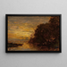 La Seine à Billancourt, sunset - Félix Ziem — framed artwork on a wall