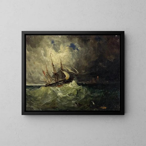 La Tempête - Félix Ziem — framed artwork on a wall