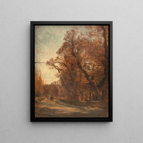 La route - Félix Ziem — framed artwork on a wall