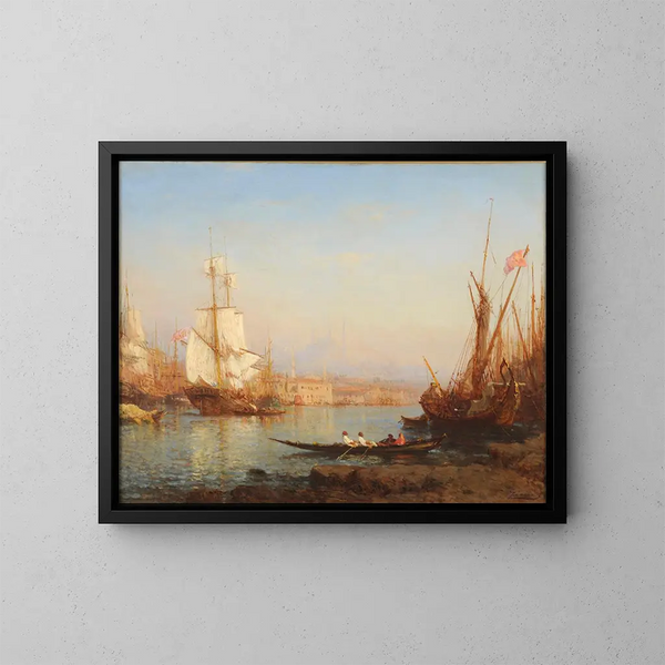 The Bosphorus - Félix Ziem — framed artwork on a wall