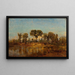 The Rhône between Arles and Avignon - Félix Ziem — framed artwork on a wall