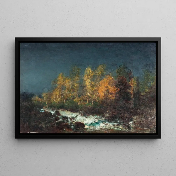 Le Torrent Environs de Clermont-Ferrand - Félix Ziem — framed artwork on a wall