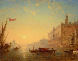 The basin seen from the Esclavons quay - Félix Ziem — artwork view