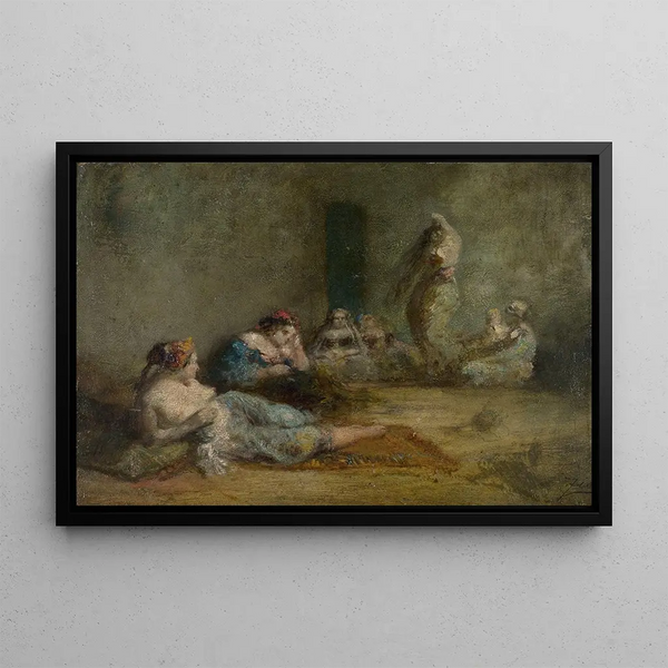 The harem - Félix Ziem — framed artwork on a wall