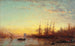 The port of Marseille at sunset - Félix Ziem — artwork view