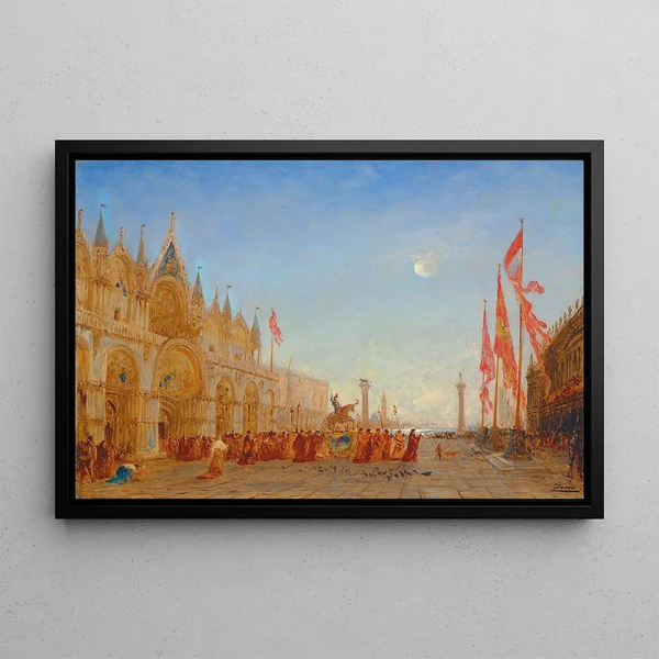 The Triumph of Saint George the Greater - Félix Ziem — framed artwork on a wall