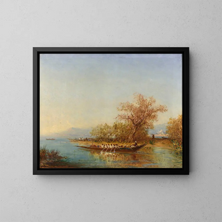 L'embouchure du Bosphore - Félix Ziem — framed artwork on a wall
