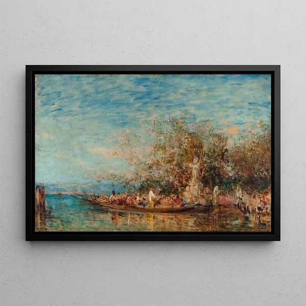 L'Offrande à la Madone - Félix Ziem — framed artwork on a wall