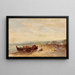 Fishermen in Antibes - Félix Ziem — framed artwork on a wall