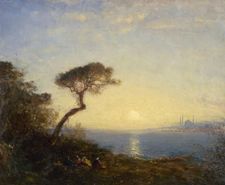Pin parasol at the mouth of the Bosphorus - Félix Ziem — artwork view