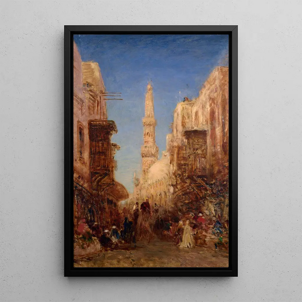 Rue du vieux Caire - Félix Ziem — framed artwork on a wall